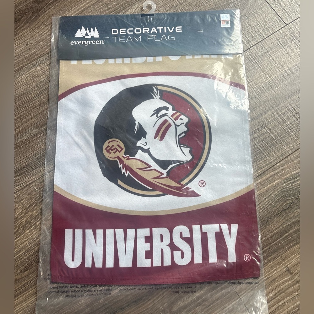 Evergreen Florida State Seminoles Team Flag - Garnet & Gold University NWT